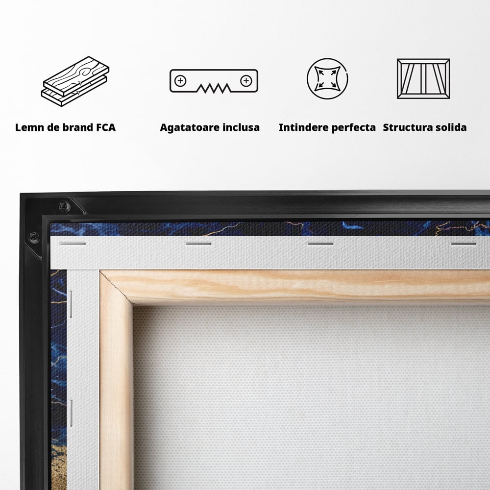 Tablou Canvas Premium LuxCanva® C1039, Blue Marble ,  Culori, Marble, Colours, Office, Living Room, Relaxare, Culori Vibrante