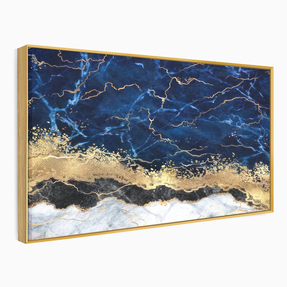 Tablou Canvas Premium LuxCanva® C1039, Blue Marble ,  Culori, Marble, Colours, Office, Living Room, Relaxare, Culori Vibrante