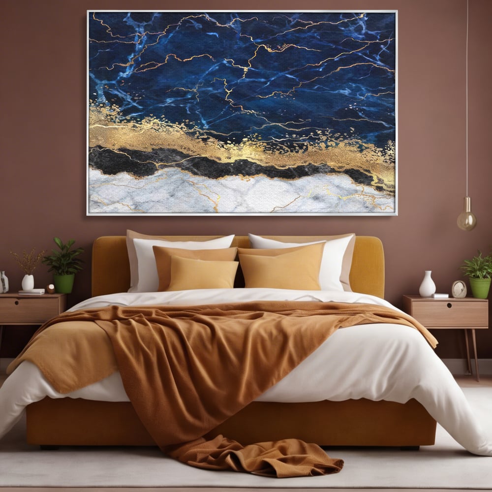 Tablou Canvas Premium LuxCanva® C1039, Blue Marble ,  Culori, Marble, Colours, Office, Living Room, Relaxare, Culori Vibrante