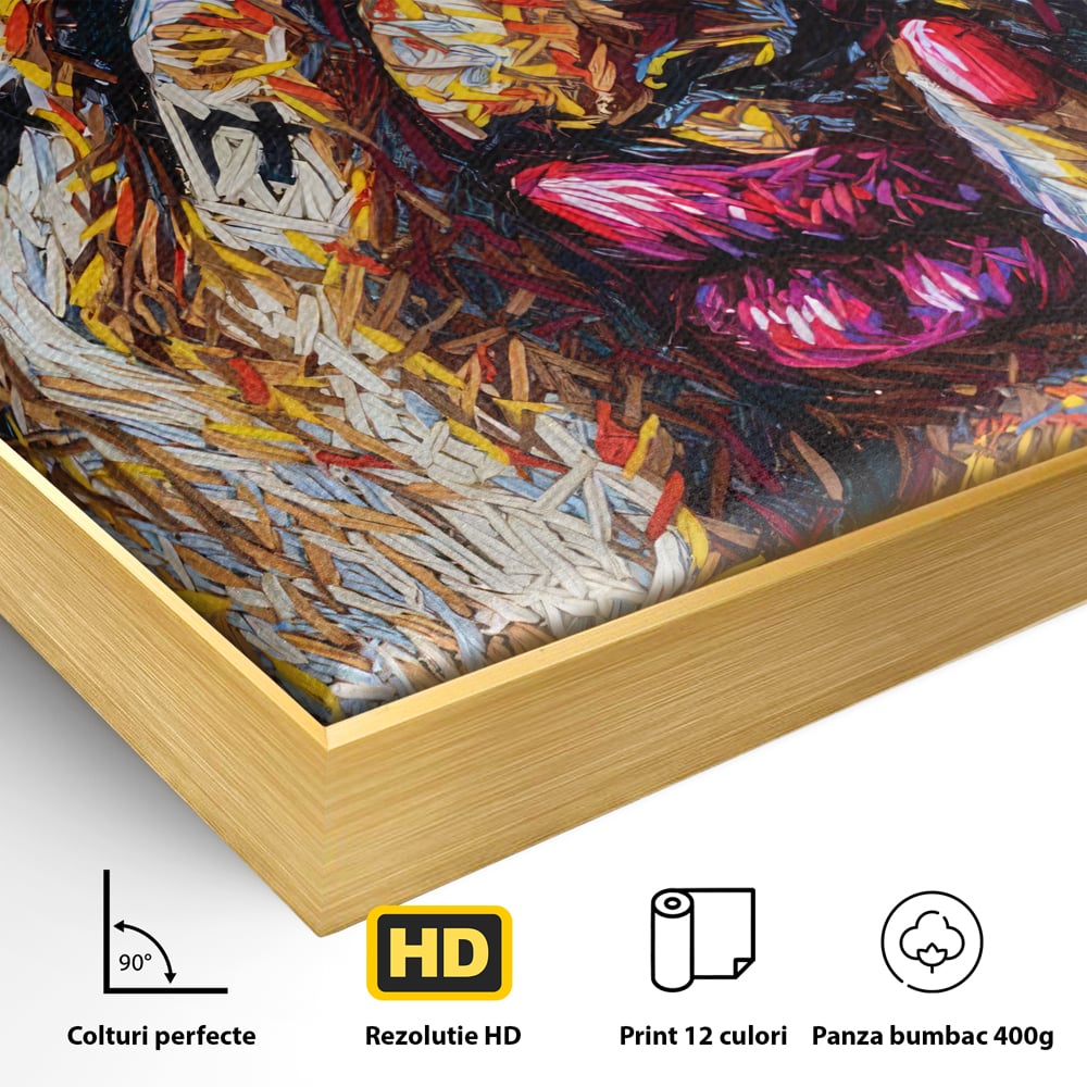 Tablou Canvas Premium LuxCanva® C1040, Morning Face , Culori, Fata, Unghii Rosii, Culori, Bedroom, Living Room, Relaxare, Culori Vibrante
