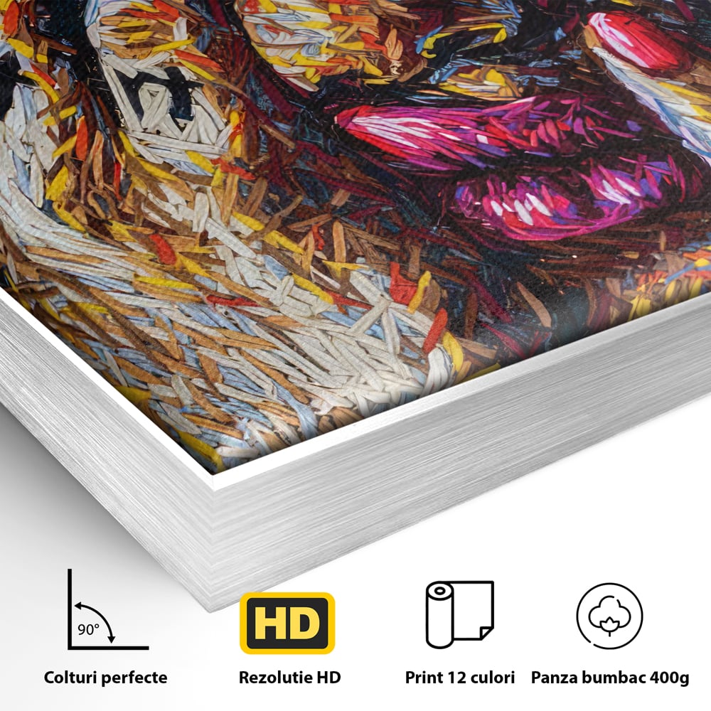 Tablou Canvas Premium LuxCanva® C1040, Morning Face , Culori, Fata, Unghii Rosii, Culori, Bedroom, Living Room, Relaxare, Culori Vibrante