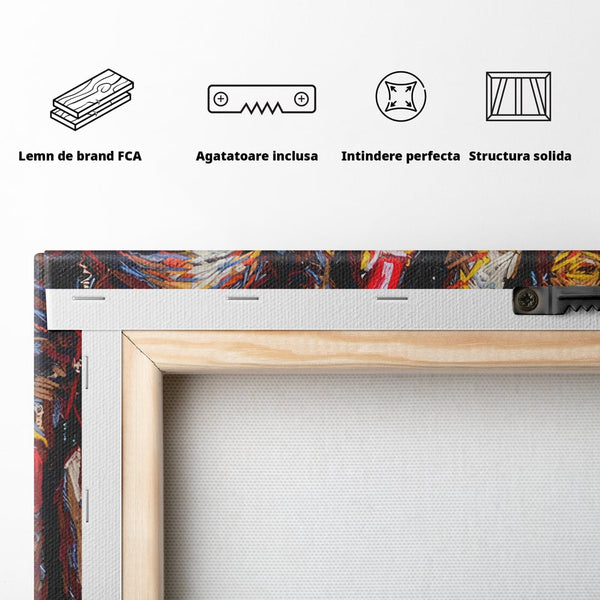 Tablou Canvas Premium LuxCanva® C1040, Morning Face , Culori, Fata, Unghii Rosii, Culori, Bedroom, Living Room, Relaxare, Culori Vibrante
