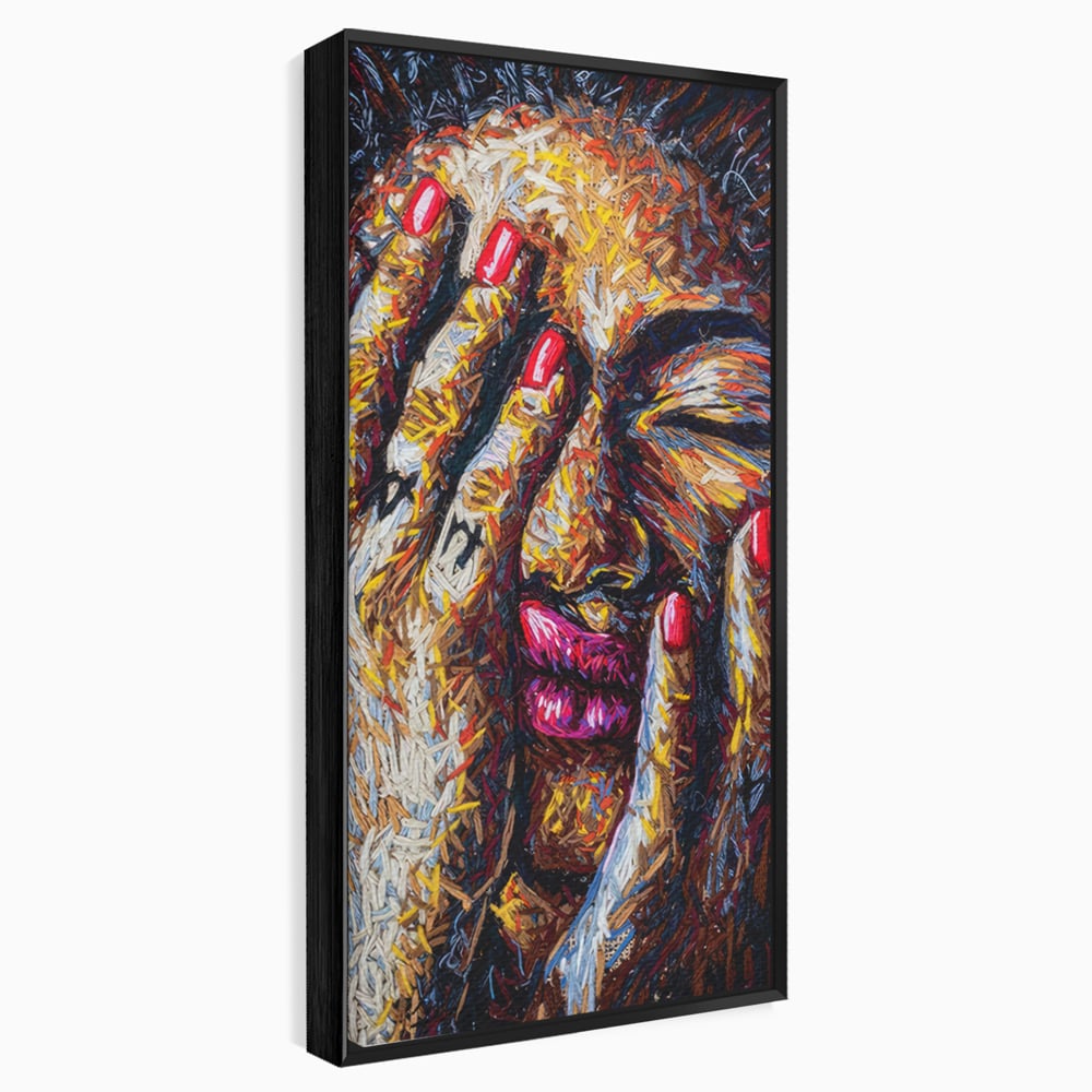Tablou Canvas Premium LuxCanva® C1040, Morning Face , Culori, Fata, Unghii Rosii, Culori, Bedroom, Living Room, Relaxare, Culori Vibrante