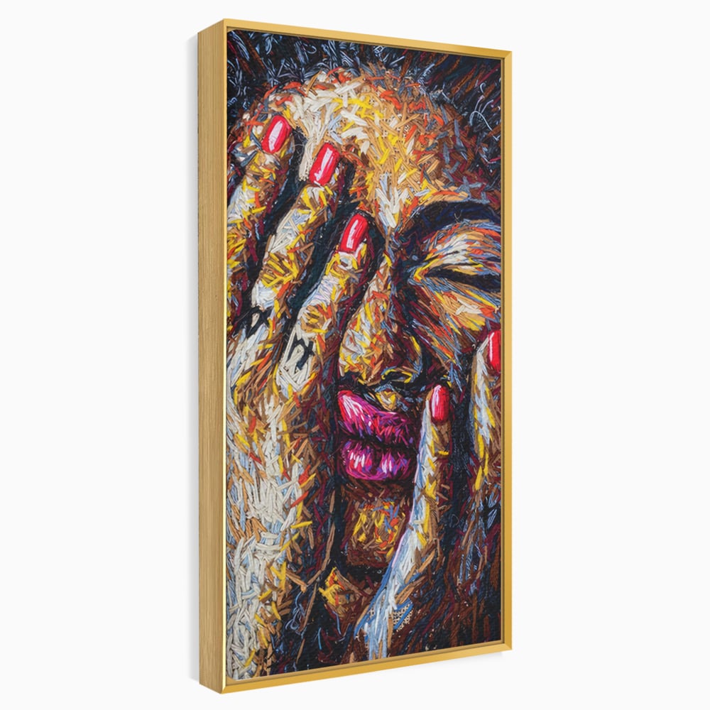 Tablou Canvas Premium LuxCanva® C1040, Morning Face , Culori, Fata, Unghii Rosii, Culori, Bedroom, Living Room, Relaxare, Culori Vibrante