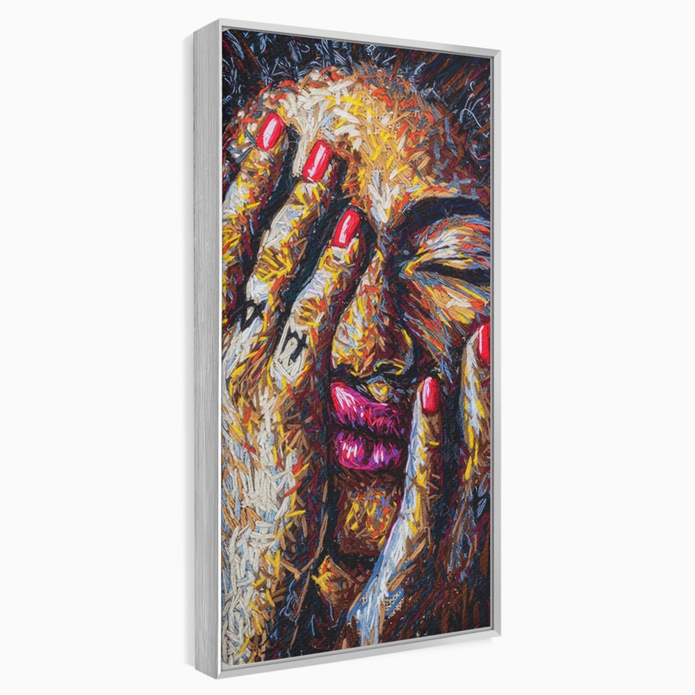 Tablou Canvas Premium LuxCanva® C1040, Morning Face , Culori, Fata, Unghii Rosii, Culori, Bedroom, Living Room, Relaxare, Culori Vibrante