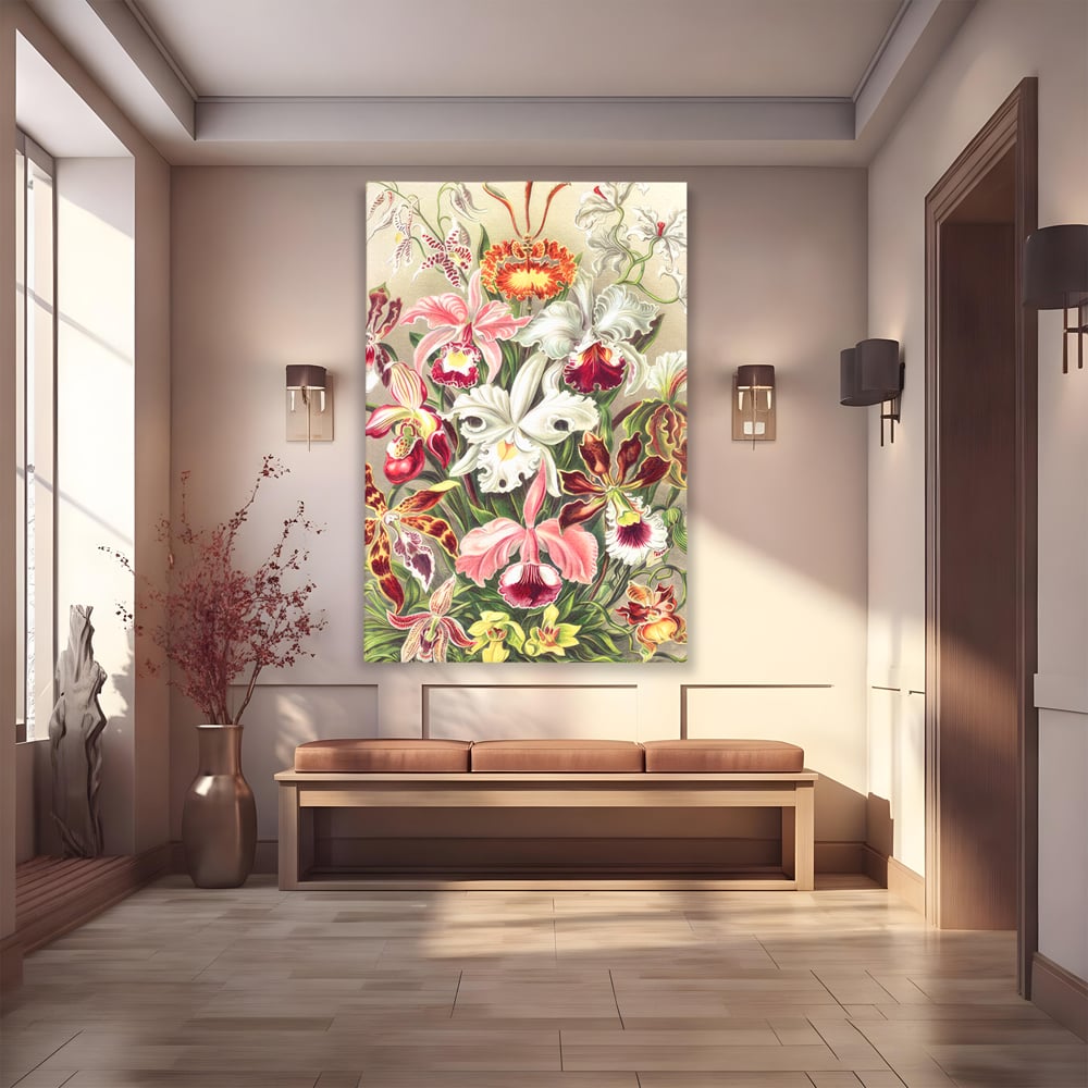 Tablou Canvas Premium LuxCanva® C1043, Orhidee Multicolore ,  Culori, Flori, Orhidee, Office, Living Room, Relaxare, Culori Vibrante