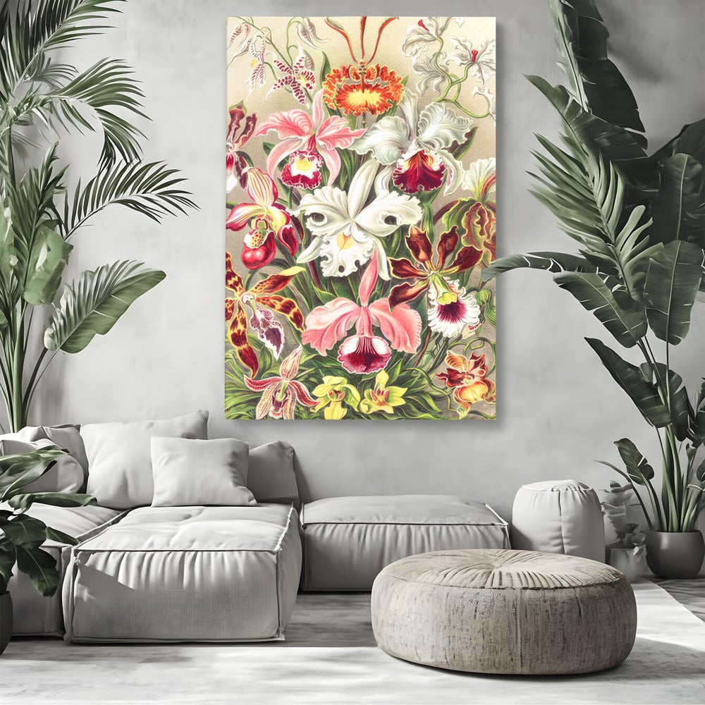 Tablou Canvas Premium LuxCanva® C1043, Orhidee Multicolore ,  Culori, Flori, Orhidee, Office, Living Room, Relaxare, Culori Vibrante