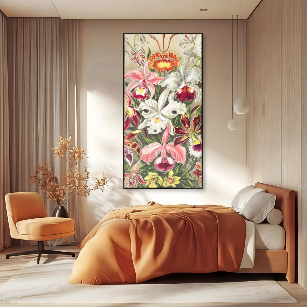 Tablou Canvas Premium LuxCanva® C1043, Orhidee Multicolore ,  Culori, Flori, Orhidee, Office, Living Room, Relaxare, Culori Vibrante