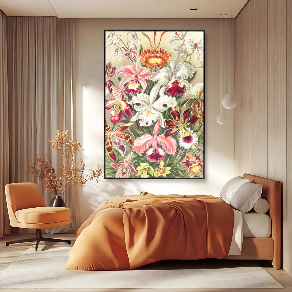 Tablou Canvas Premium LuxCanva® C1043, Orhidee Multicolore ,  Culori, Flori, Orhidee, Office, Living Room, Relaxare, Culori Vibrante
