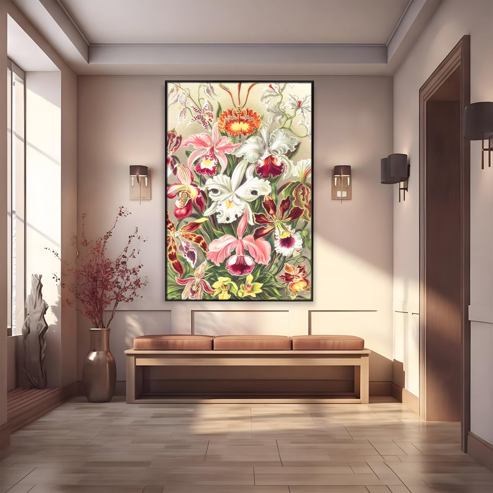 Tablou Canvas Premium LuxCanva® C1043, Orhidee Multicolore ,  Culori, Flori, Orhidee, Office, Living Room, Relaxare, Culori Vibrante