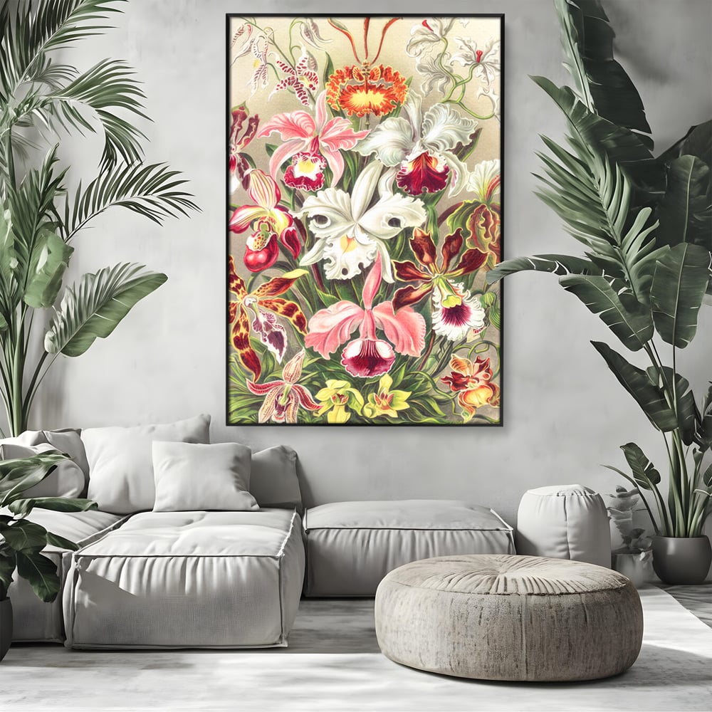 Tablou Canvas Premium LuxCanva® C1043, Orhidee Multicolore ,  Culori, Flori, Orhidee, Office, Living Room, Relaxare, Culori Vibrante