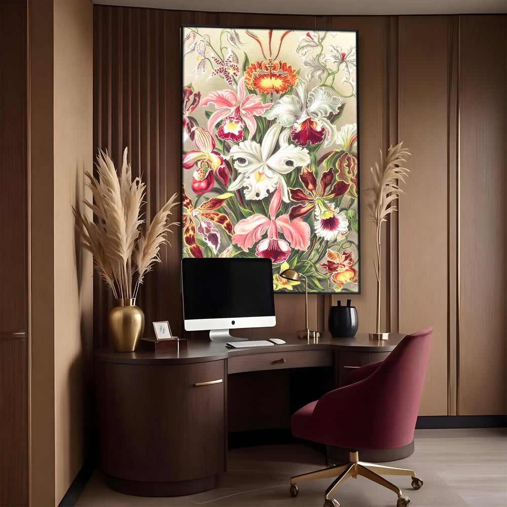 Tablou Canvas Premium LuxCanva® C1043, Orhidee Multicolore ,  Culori, Flori, Orhidee, Office, Living Room, Relaxare, Culori Vibrante