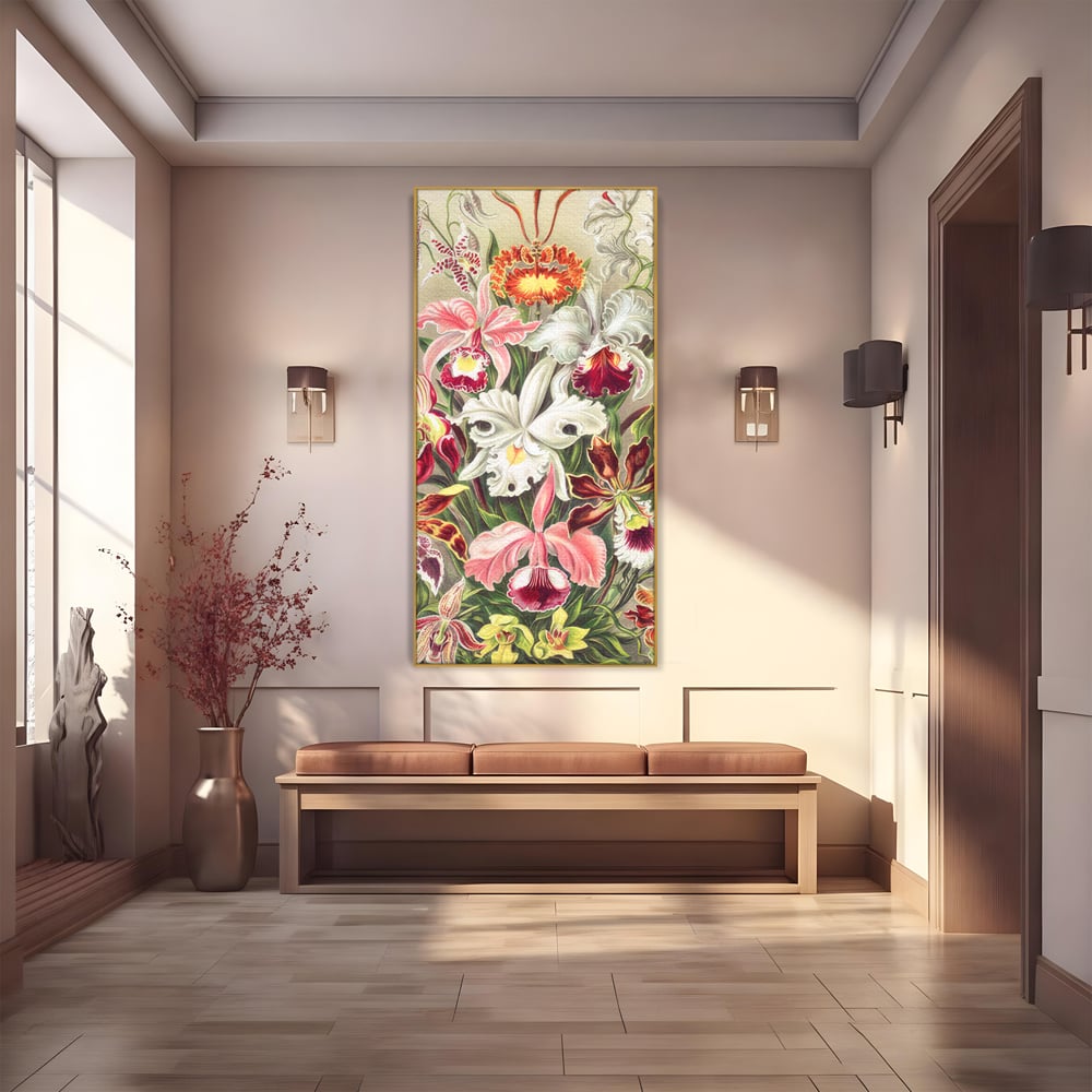 Tablou Canvas Premium LuxCanva® C1043, Orhidee Multicolore ,  Culori, Flori, Orhidee, Office, Living Room, Relaxare, Culori Vibrante