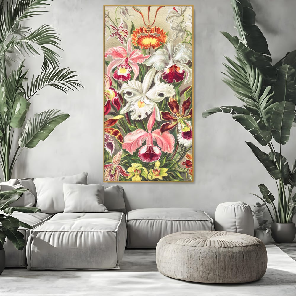 Tablou Canvas Premium LuxCanva® C1043, Orhidee Multicolore ,  Culori, Flori, Orhidee, Office, Living Room, Relaxare, Culori Vibrante