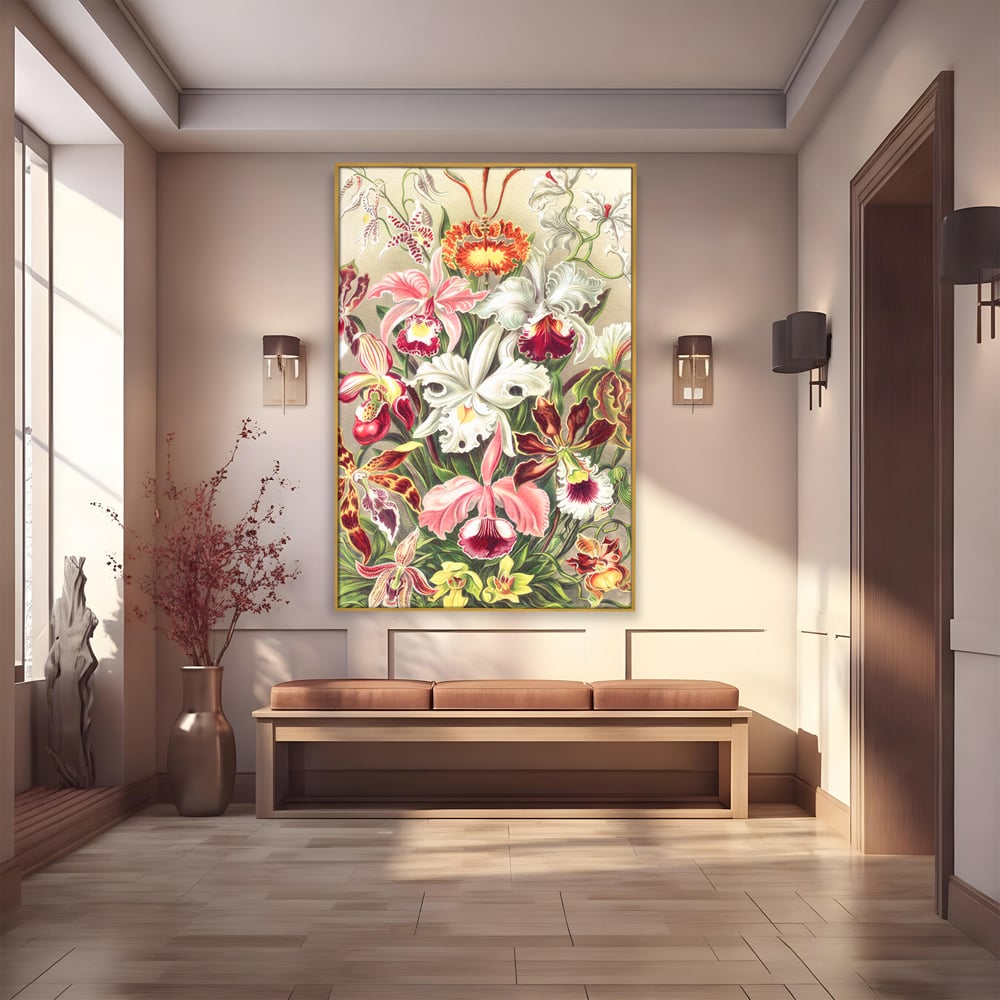 Tablou Canvas Premium LuxCanva® C1043, Orhidee Multicolore ,  Culori, Flori, Orhidee, Office, Living Room, Relaxare, Culori Vibrante