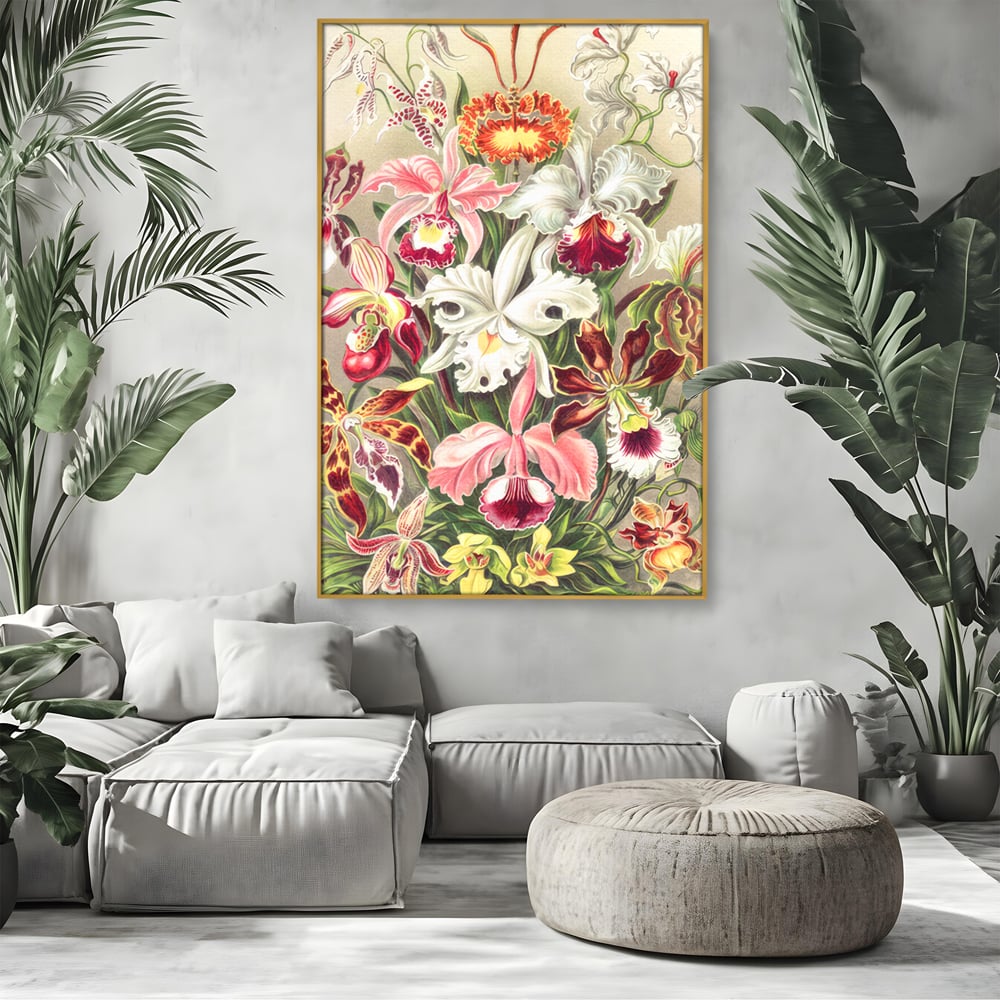 Tablou Canvas Premium LuxCanva® C1043, Orhidee Multicolore ,  Culori, Flori, Orhidee, Office, Living Room, Relaxare, Culori Vibrante