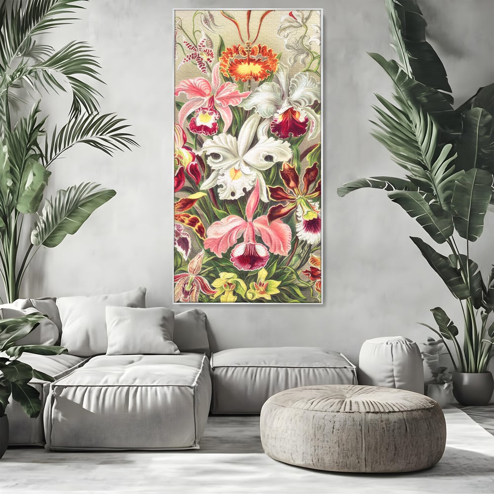 Tablou Canvas Premium LuxCanva® C1043, Orhidee Multicolore ,  Culori, Flori, Orhidee, Office, Living Room, Relaxare, Culori Vibrante