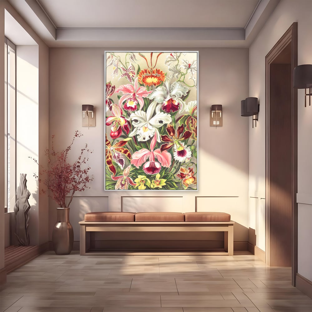 Tablou Canvas Premium LuxCanva® C1043, Orhidee Multicolore ,  Culori, Flori, Orhidee, Office, Living Room, Relaxare, Culori Vibrante