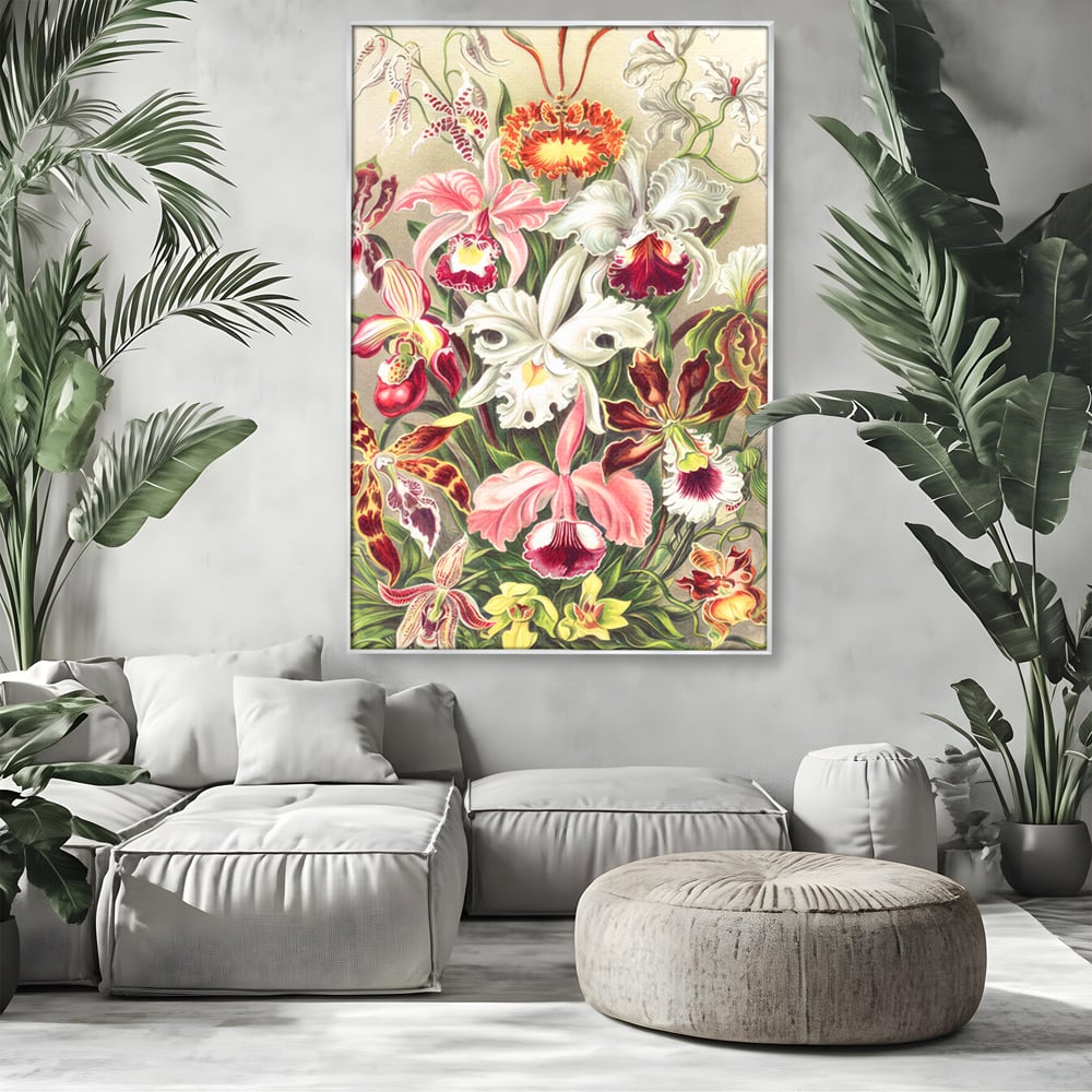 Tablou Canvas Premium LuxCanva® C1043, Orhidee Multicolore ,  Culori, Flori, Orhidee, Office, Living Room, Relaxare, Culori Vibrante