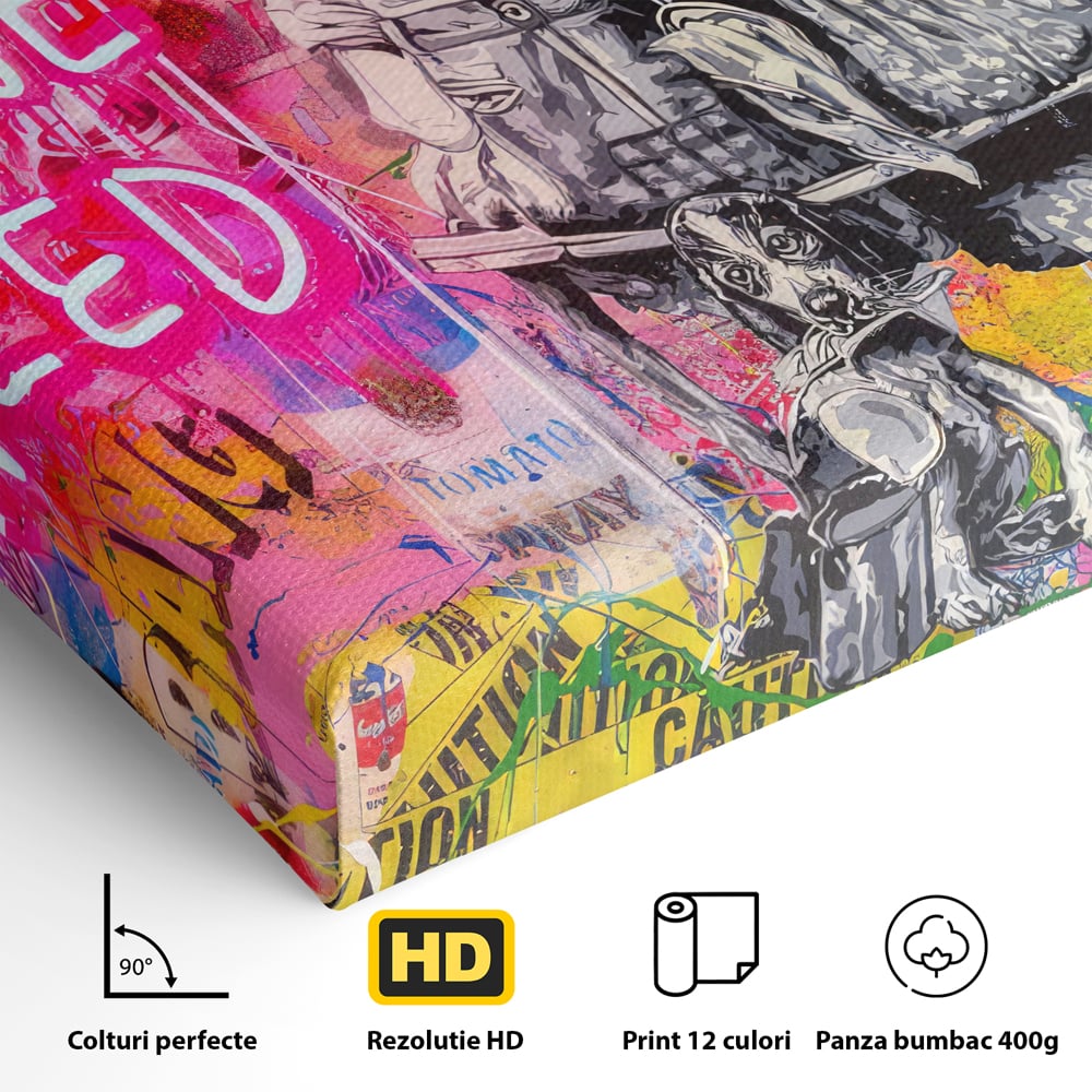 Tablou Canvas Premium LuxCanva® C1044, Love Is Everything , Culori, Cuplu, Camera Copilului, Game Room, Relaxare, Culori Vibrante