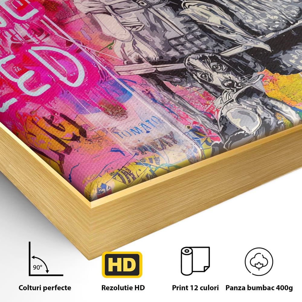Tablou Canvas Premium LuxCanva® C1044, Love Is Everything , Culori, Cuplu, Camera Copilului, Game Room, Relaxare, Culori Vibrante
