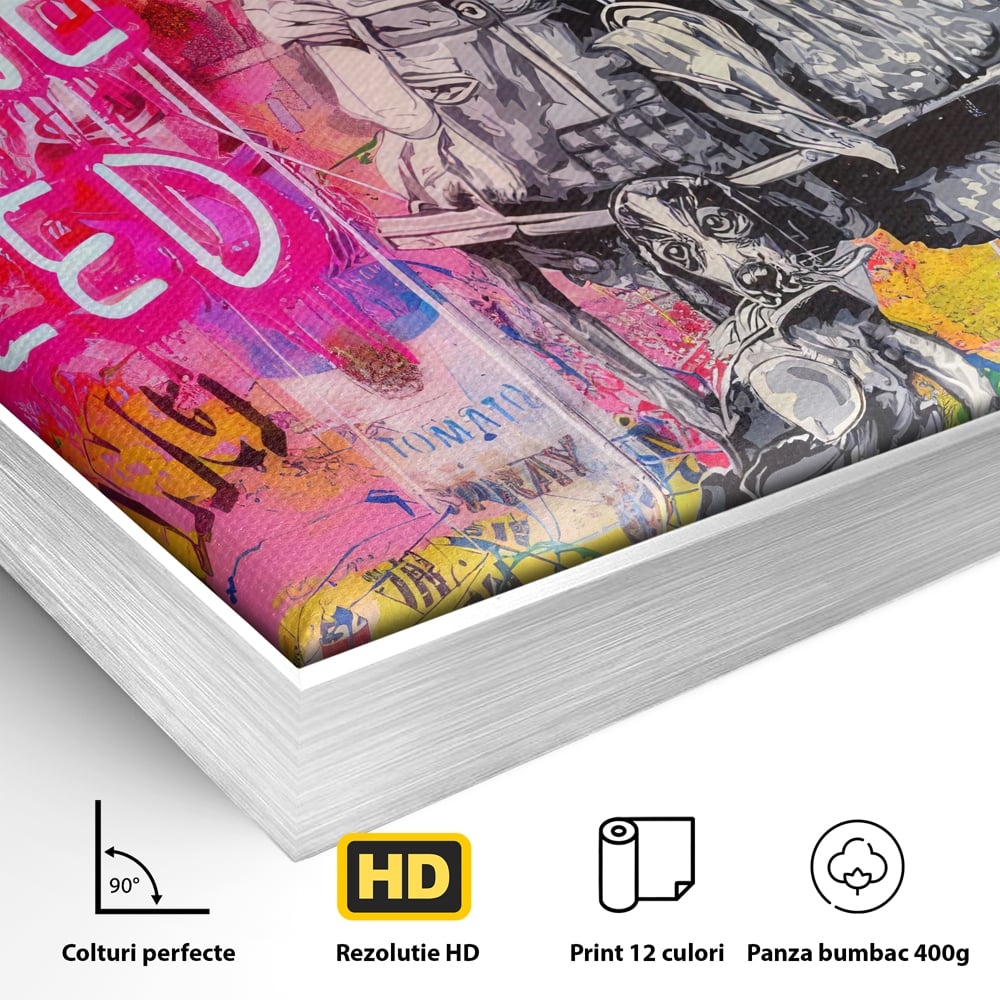 Tablou Canvas Premium LuxCanva® C1044, Love Is Everything , Culori, Cuplu, Camera Copilului, Game Room, Relaxare, Culori Vibrante