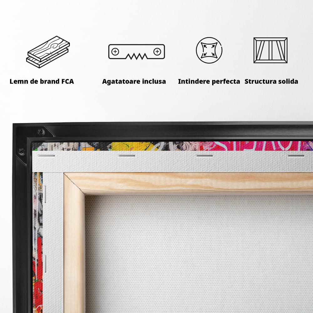 Tablou Canvas Premium LuxCanva® C1044, Love Is Everything , Culori, Cuplu, Camera Copilului, Game Room, Relaxare, Culori Vibrante