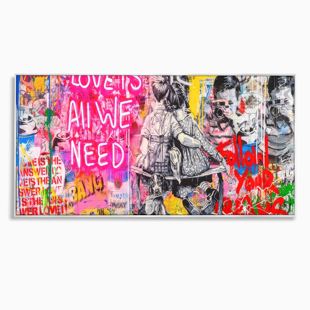 Tablou Canvas Premium LuxCanva® C1044, Love Is Everything , Culori, Cuplu, Camera Copilului, Game Room, Relaxare, Culori Vibrante