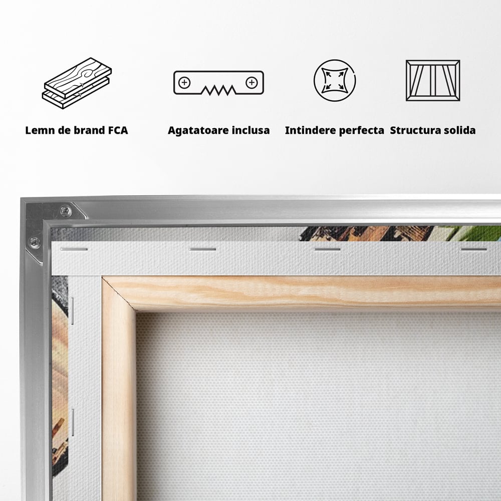 Tablou Canvas Premium LuxCanva® C1045, New York Fashion , Culori, Model, New York, Living Room, Bedroom, Relaxare, Culori Vibrante