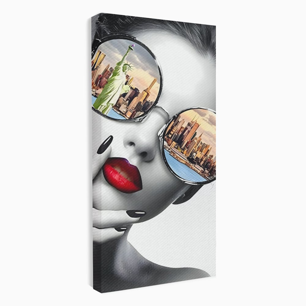 Tablou Canvas Premium LuxCanva® C1045, New York Fashion , Culori, Model, New York, Living Room, Bedroom, Relaxare, Culori Vibrante