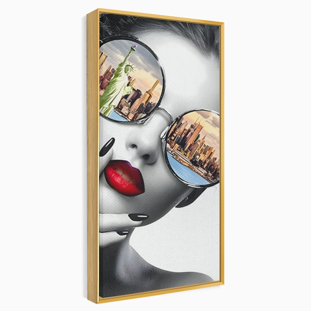 Tablou Canvas Premium LuxCanva® C1045, New York Fashion , Culori, Model, New York, Living Room, Bedroom, Relaxare, Culori Vibrante