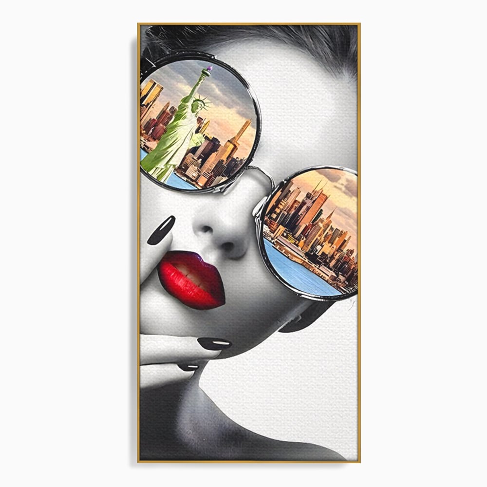 Tablou Canvas Premium LuxCanva® C1045, New York Fashion , Culori, Model, New York, Living Room, Bedroom, Relaxare, Culori Vibrante