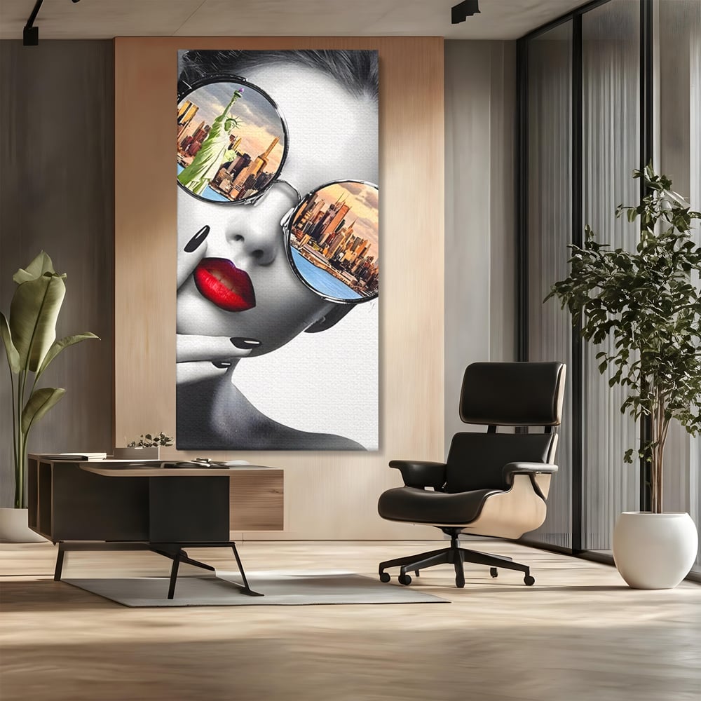 Tablou Canvas Premium LuxCanva® C1045, New York Fashion , Culori, Model, New York, Living Room, Bedroom, Relaxare, Culori Vibrante