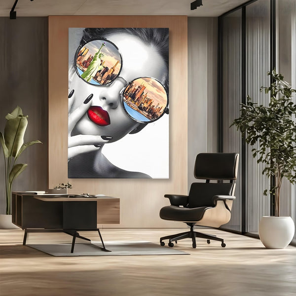 Tablou Canvas Premium LuxCanva® C1045, New York Fashion , Culori, Model, New York, Living Room, Bedroom, Relaxare, Culori Vibrante