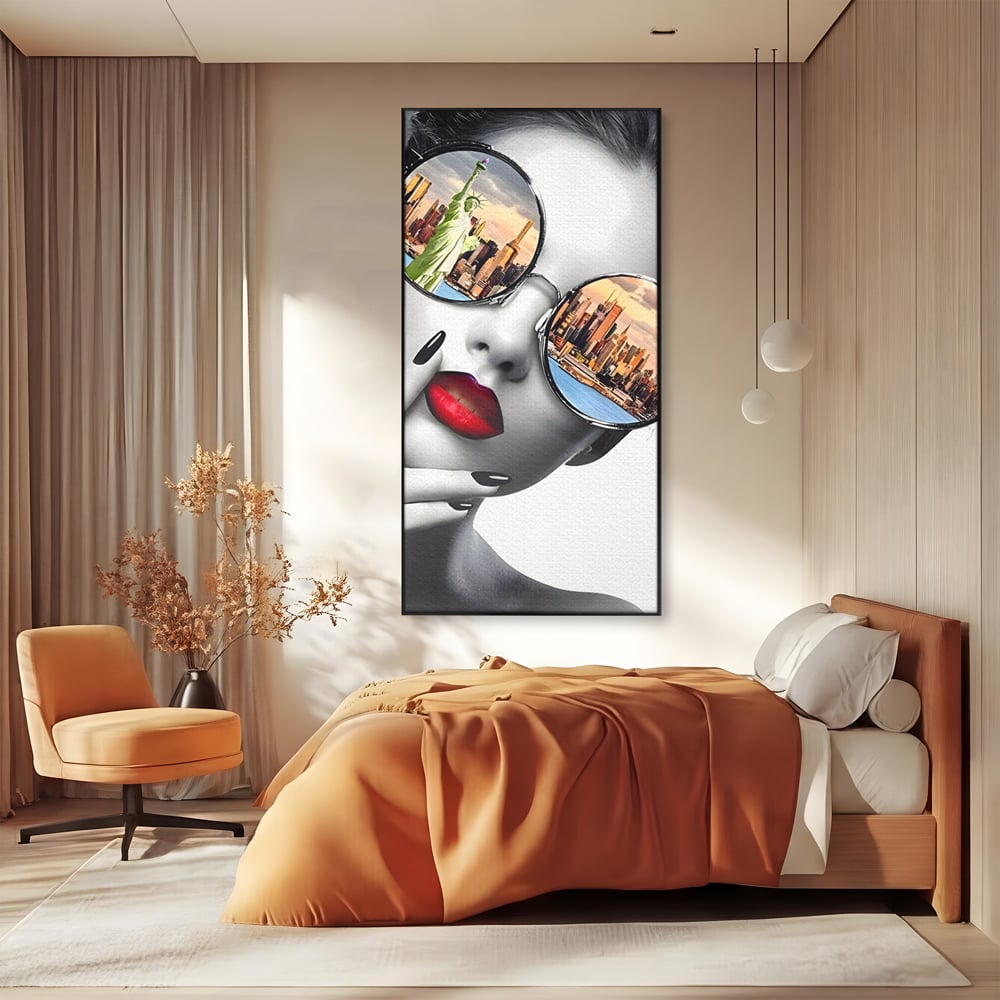 Tablou Canvas Premium LuxCanva® C1045, New York Fashion , Culori, Model, New York, Living Room, Bedroom, Relaxare, Culori Vibrante