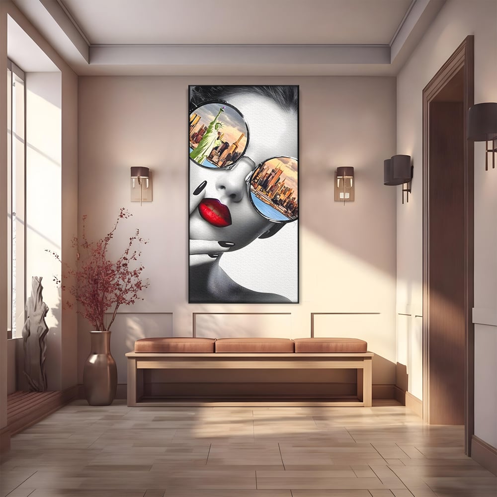 Tablou Canvas Premium LuxCanva® C1045, New York Fashion , Culori, Model, New York, Living Room, Bedroom, Relaxare, Culori Vibrante