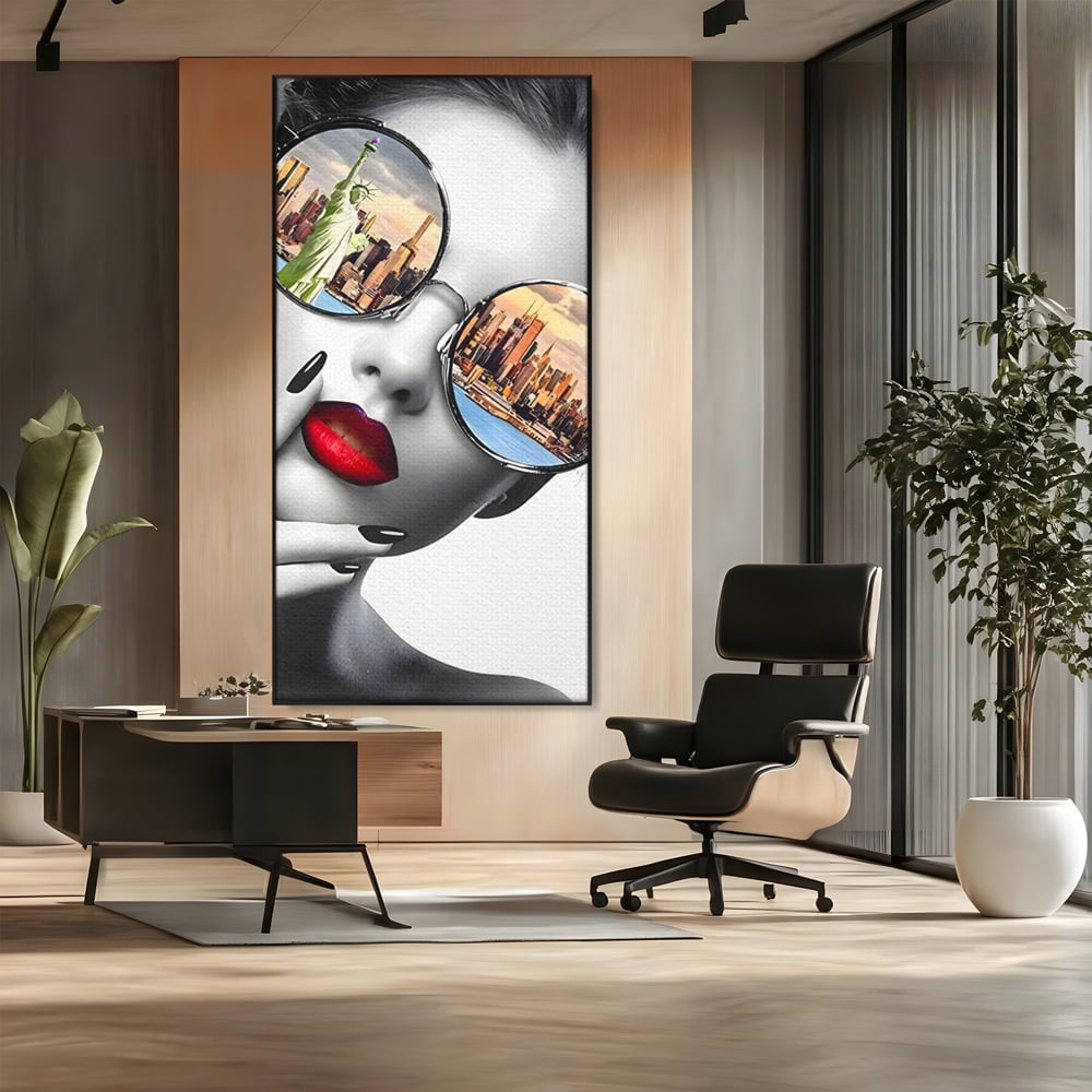 Tablou Canvas Premium LuxCanva® C1045, New York Fashion , Culori, Model, New York, Living Room, Bedroom, Relaxare, Culori Vibrante