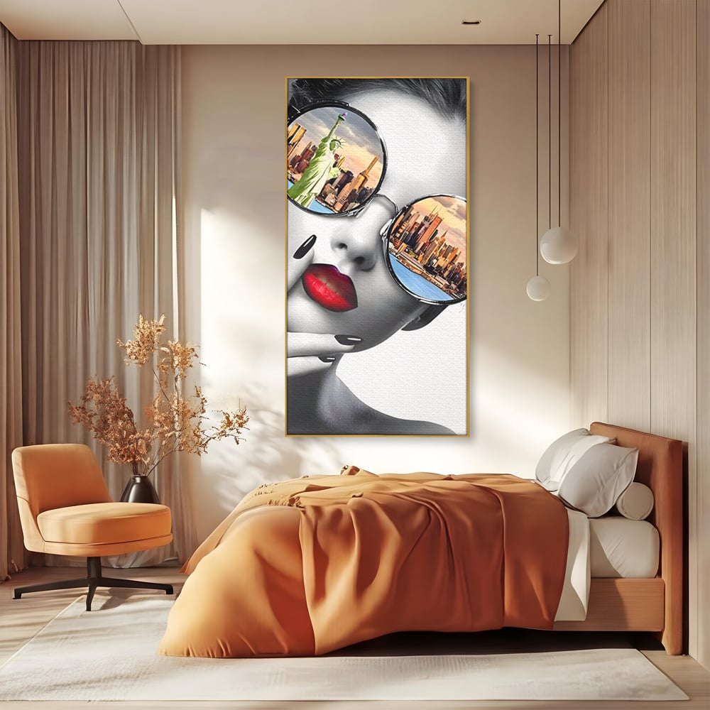 Tablou Canvas Premium LuxCanva® C1045, New York Fashion , Culori, Model, New York, Living Room, Bedroom, Relaxare, Culori Vibrante