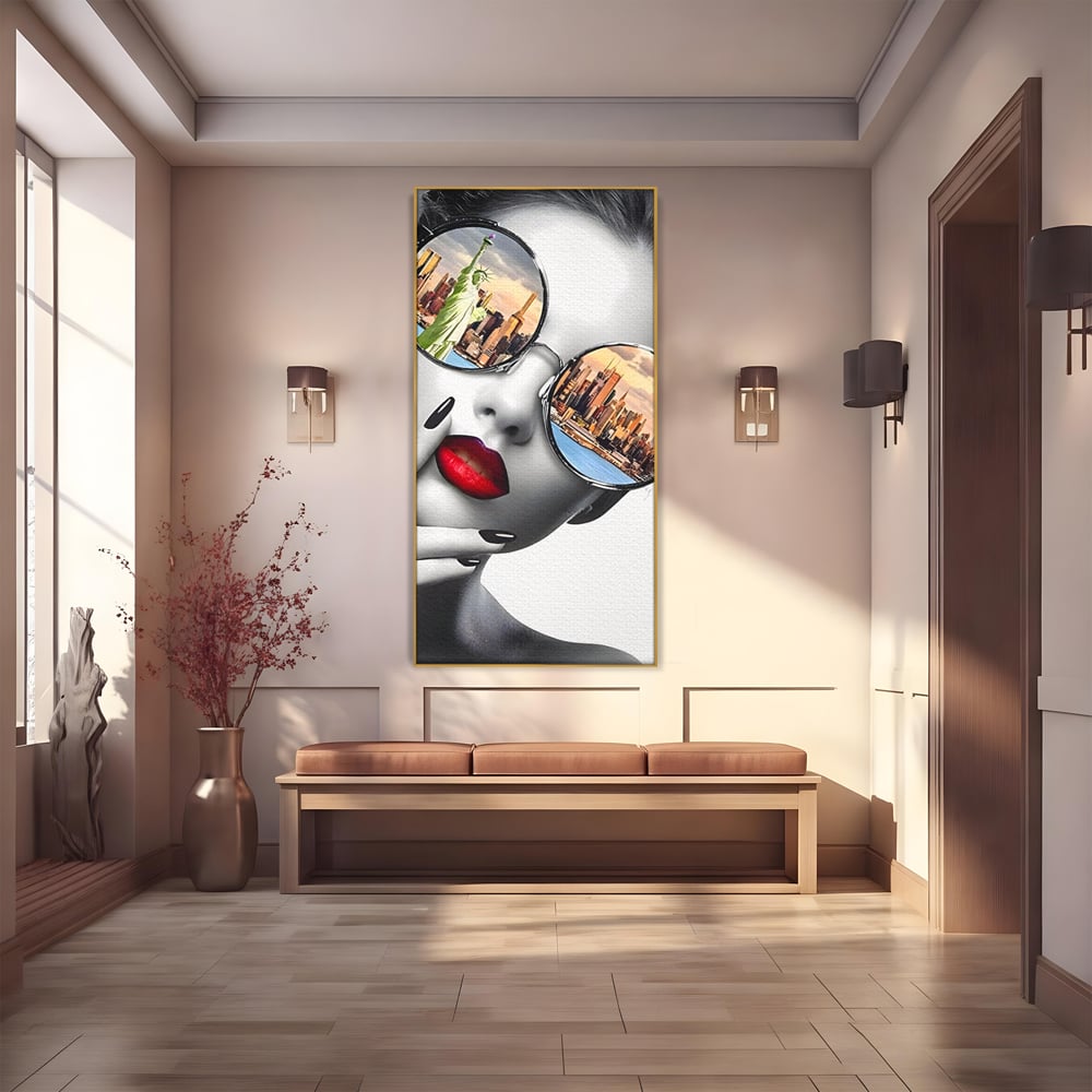 Tablou Canvas Premium LuxCanva® C1045, New York Fashion , Culori, Model, New York, Living Room, Bedroom, Relaxare, Culori Vibrante