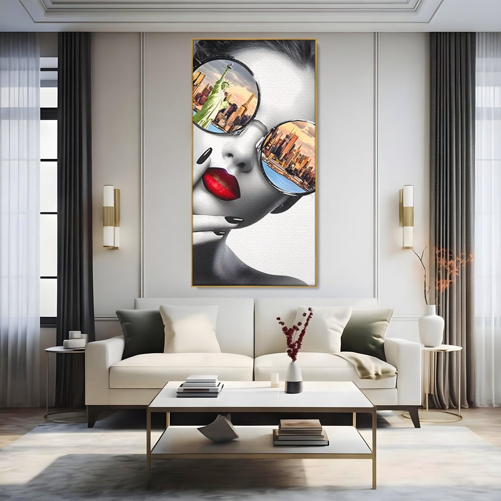 Tablou Canvas Premium LuxCanva® C1045, New York Fashion , Culori, Model, New York, Living Room, Bedroom, Relaxare, Culori Vibrante