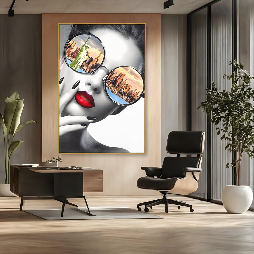 Tablou Canvas Premium LuxCanva® C1045, New York Fashion , Culori, Model, New York, Living Room, Bedroom, Relaxare, Culori Vibrante