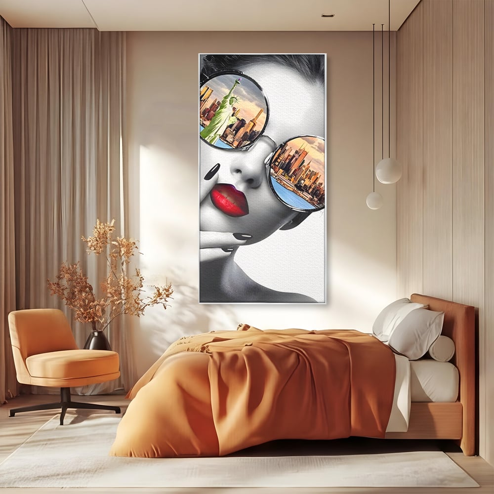 Tablou Canvas Premium LuxCanva® C1045, New York Fashion , Culori, Model, New York, Living Room, Bedroom, Relaxare, Culori Vibrante