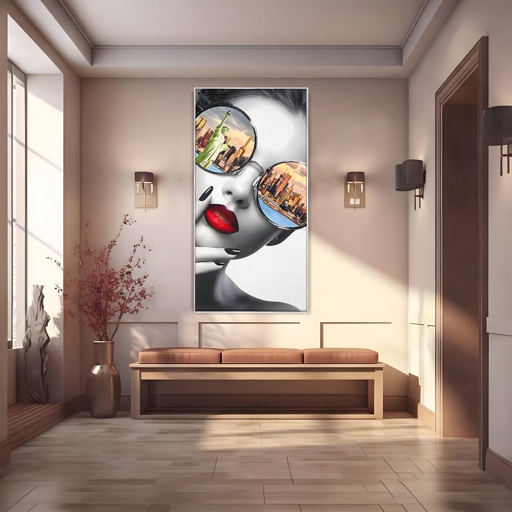 Tablou Canvas Premium LuxCanva® C1045, New York Fashion , Culori, Model, New York, Living Room, Bedroom, Relaxare, Culori Vibrante