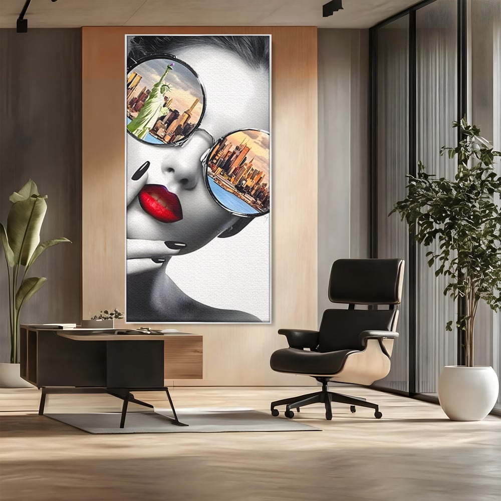 Tablou Canvas Premium LuxCanva® C1045, New York Fashion , Culori, Model, New York, Living Room, Bedroom, Relaxare, Culori Vibrante