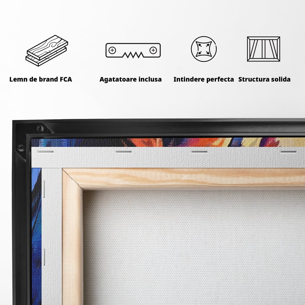 Tablou Canvas Premium LuxCanva® C1046, Lion King Focus , Culori, Lion, Focus, Living Room, Bedroom, Relaxare, Culori Vibrante