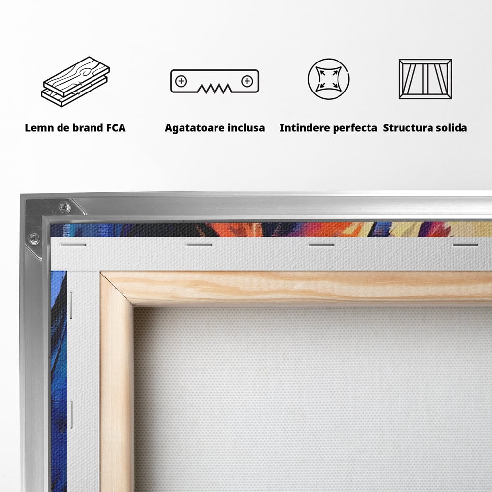 Tablou Canvas Premium LuxCanva® C1046, Lion King Focus , Culori, Lion, Focus, Living Room, Bedroom, Relaxare, Culori Vibrante