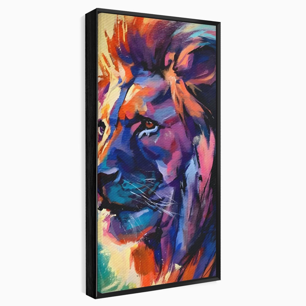 Tablou Canvas Premium LuxCanva® C1046, Lion King Focus , Culori, Lion, Focus, Living Room, Bedroom, Relaxare, Culori Vibrante
