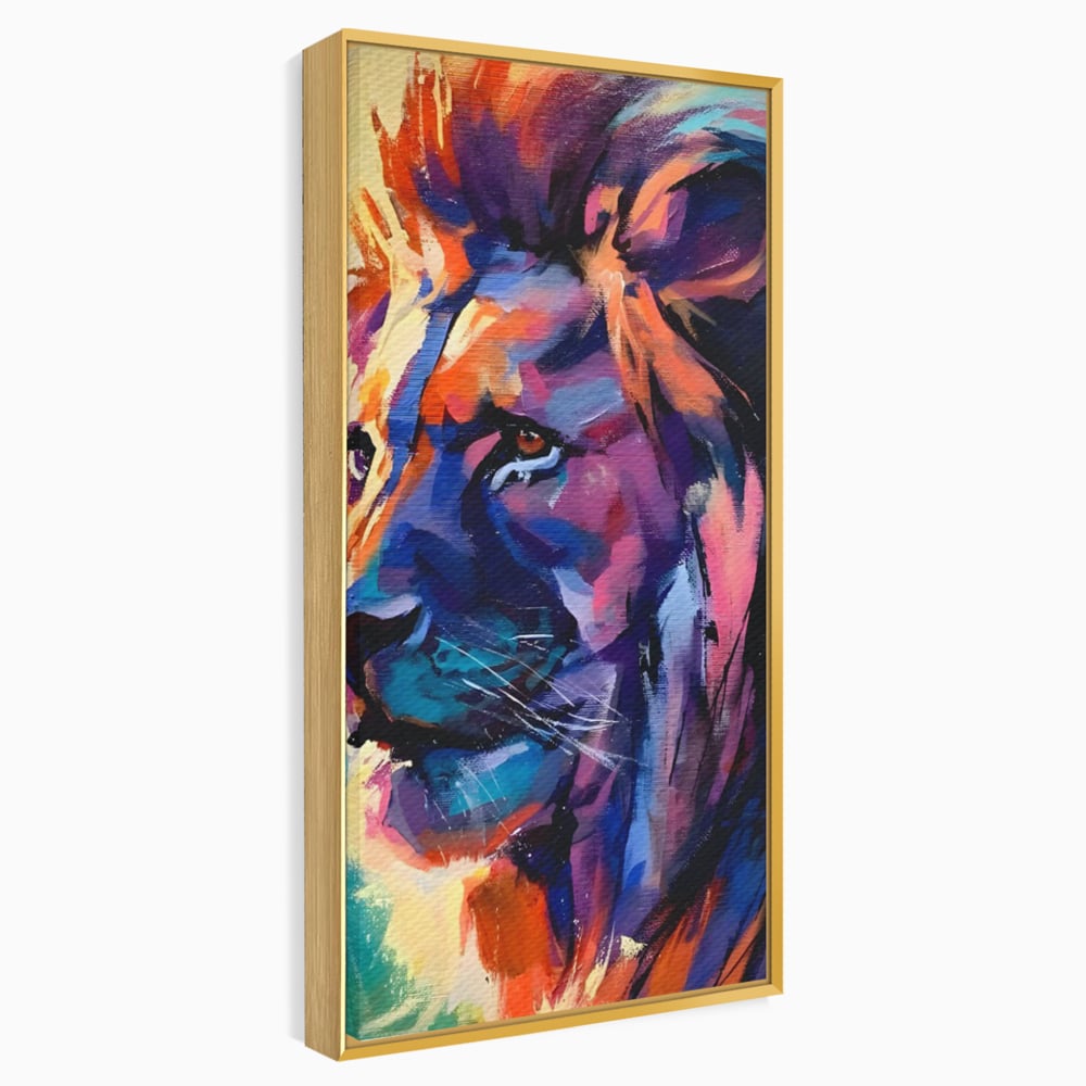 Tablou Canvas Premium LuxCanva® C1046, Lion King Focus , Culori, Lion, Focus, Living Room, Bedroom, Relaxare, Culori Vibrante