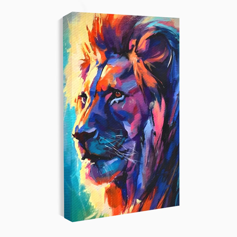 Tablou Canvas Premium LuxCanva® C1046, Lion King Focus , Culori, Lion, Focus, Living Room, Bedroom, Relaxare, Culori Vibrante