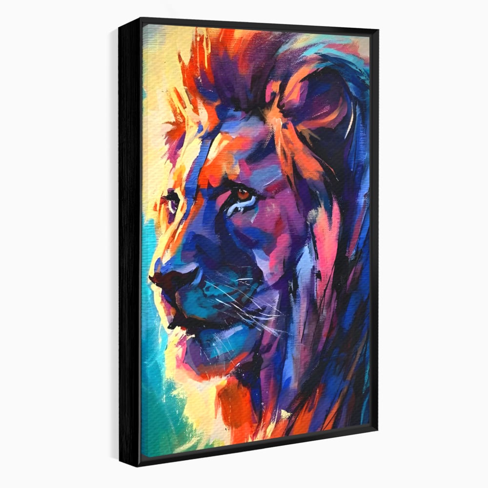 Tablou Canvas Premium LuxCanva® C1046, Lion King Focus , Culori, Lion, Focus, Living Room, Bedroom, Relaxare, Culori Vibrante